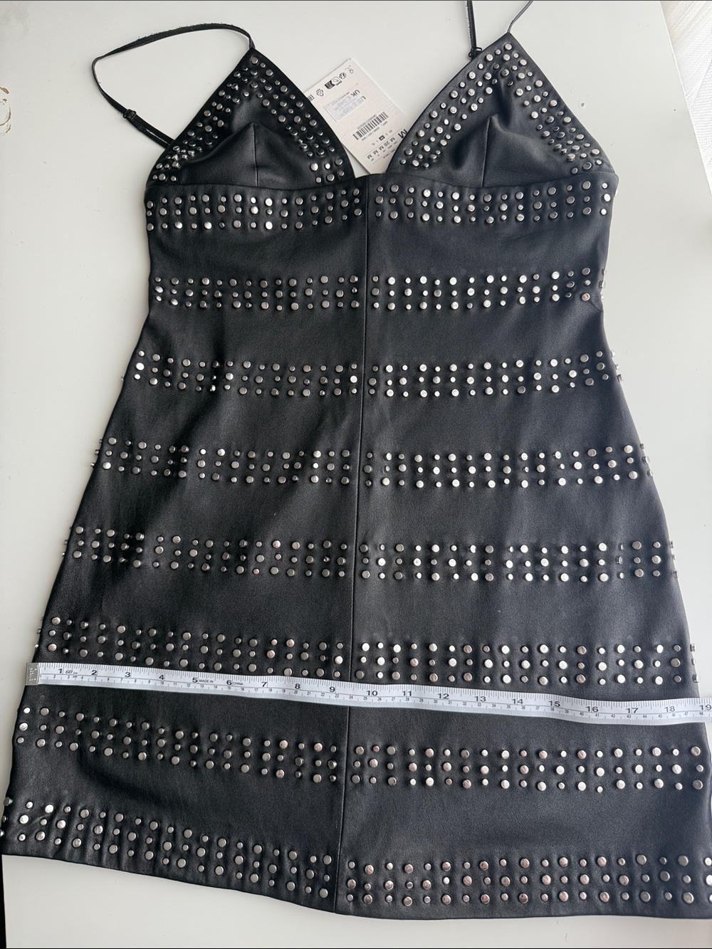 Zara Dress leather genuine Studded mini  Ludovic de saint Sernin New size M - Picture 4 of 9